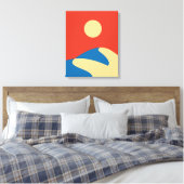 Mid Century Sahara Wüste, Mod Wall Art, Sun Leinwanddruck (Insitu (Schlafzimmer))