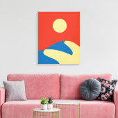 Mid Century Sahara Wüste, Mod Wall Art, Sun Leinwanddruck (Insitu (Wohnzimmer))