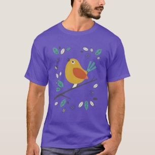 Mid-Century Songbird und Blätter Tee