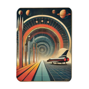 Mid Century Space Age Art Wormhole Port Magnet