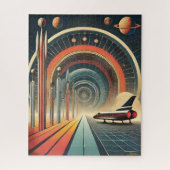 Mid Century Space Age Art Wormhole Port Puzzle (Vertikal)