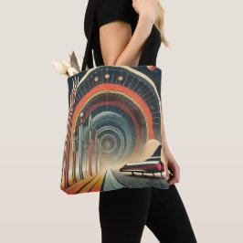 Mid Century Space Age Art Wormhole Port Tasche