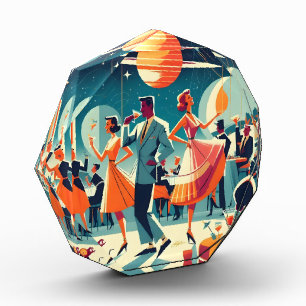 Mid Century Space Age Cocktailparty Fotoblock