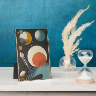 Mid Century Space Age Kunst Galaxiewellen Fotoplatte
