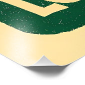 Mid Century St. Patrick's Shamrock Martini Art Fotodruck (Ecke)