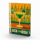 Mid Century St. Patrick's Shamrock Martini Kunst Fotoblock (Rechts)