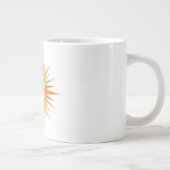 Mid-Century Starburst Monogram Personalized Retro  Jumbo-Tasse (Rechts)