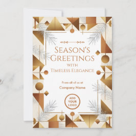 Mid-Century Tinsel & Brass Corporate Feiertagskarte