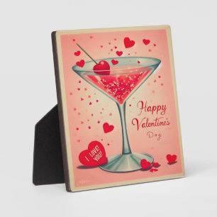 Mid Century Valentine Martini Cocktail Fotoplatte