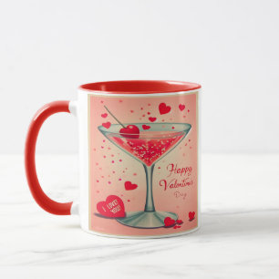Mid Century Valentine Martini Cocktail Tasse
