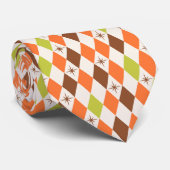 Mid Century Vibes - Retro Geometric Necktie Krawatte (Gerollt)