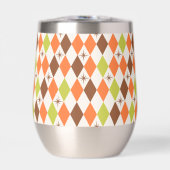 Mid Century Vibes - Retro Geometric Stemless Wine (Vorderseite)