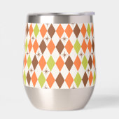 Mid Century Vibes - Retro Geometric Stemless Wine (Links)