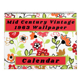 Mid Century Vintag 1963 Wallpaper Retro 60er Kalender