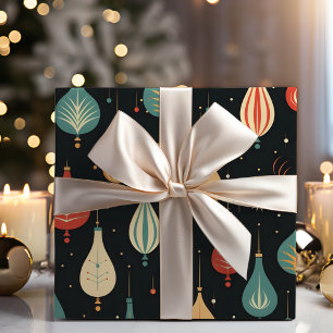 Mid Century Vintage Weihnachtsfeiertagen Geschenkpapier