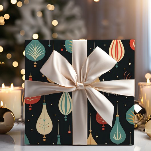 Mid Century Vintage Weihnachtsfeiertagen Geschenkpapier