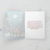 Mid Century Vintage Weihnachtslieder Retro Feiertagskarte (Innenseite)