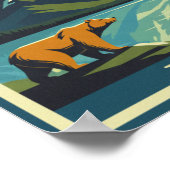 Mid-Century Visit Alaska Travel Poster (Ecke)