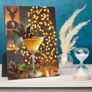 Mid Century Weihnachten Merry & Bright Cocktail Fotoplatte