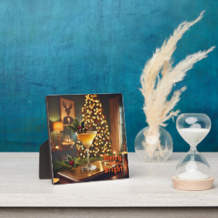 Mid Century Weihnachten Merry & Bright Cocktail Fotoplatte