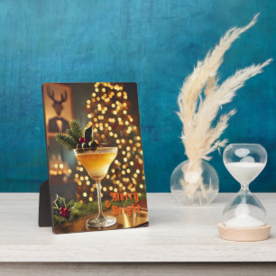 Mid Century Weihnachten Merry & Bright Cocktail Fotoplatte