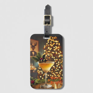 Mid Century Weihnachten Merry & Bright Cocktail Gepäckanhänger