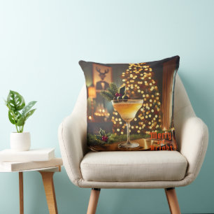 Mid Century Weihnachten Merry & Bright Cocktail Kissen