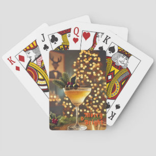 Mid Century Weihnachten Merry & Bright Cocktail Spielkarten