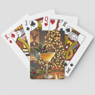 Mid Century Weihnachten Merry & Bright Cocktail Spielkarten