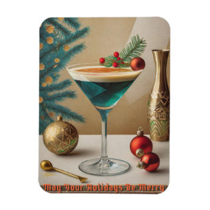 Mid Century Weihnachts-Cocktailparty Happy Hour Magnet