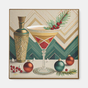 Mid Century Weihnachts-Cocktailparty Happy Hour Magnet
