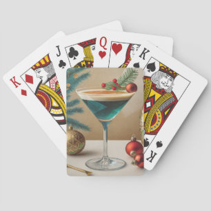 Mid Century Weihnachts-Cocktailparty Happy Hour Spielkarten