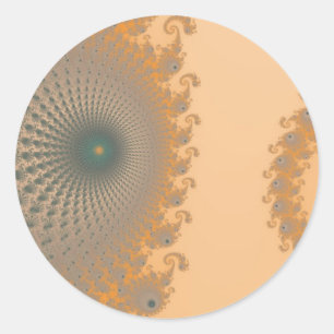 Mid-Gold-Spinnrockner Runder Aufkleber