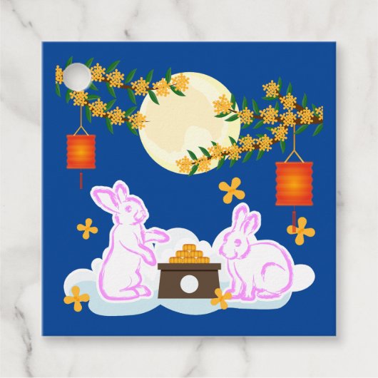 Mid Herbst Festival Moon Rabbit Mooncake Osmanthus Geschenkanhänger (Vorderseite)