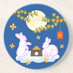 Mid Herbst Festival Moon Rabbit Mooncake Osmanthus Getränkeuntersetzer