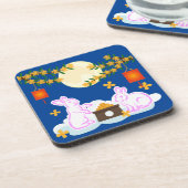 Mid Herbst Festival Moon Rabbit Mooncake Osmanthus Getränkeuntersetzer (Linke Seite)