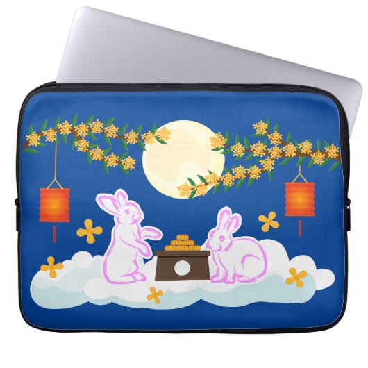 Mid Herbst Festival Moon Rabbit Mooncake Osmanthus Laptopschutzhülle (Vorderseite)