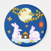Mid Herbst Festival Moon Rabbit Mooncake Osmanthus Magnet (Vorne)