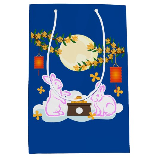 Mid Herbst Festival Moon Rabbit Mooncake Osmanthus Mittlere Geschenktüte (Vorderseite)