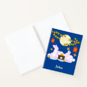 Mid Herbst Festival Moon Rabbit Mooncake Osmanthus Notizblock (Innenseite)