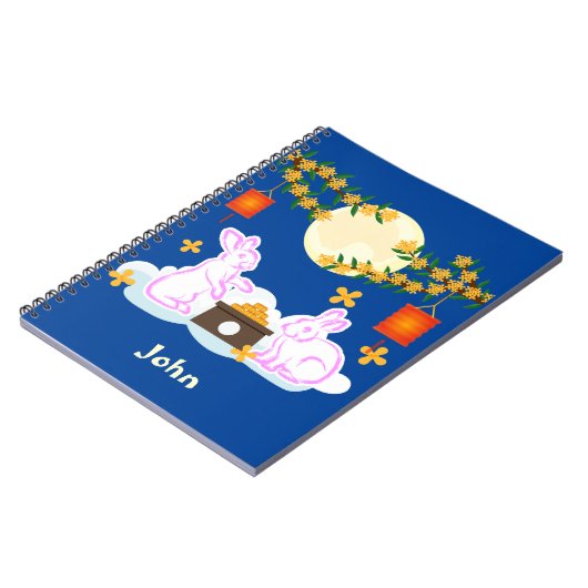 Mid Herbst Festival Moon Rabbit Mooncake Osmanthus Notizblock (Linke Seite)