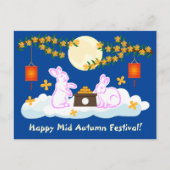 Mid Herbst Festival Moon Rabbit Mooncake Osmanthus Postkarte (Vorderseite)