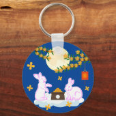 Mid Herbst Festival Moon Rabbit Mooncake Osmanthus Schlüsselanhänger (Vorderseite)