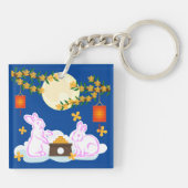 Mid Herbst Festival Moon Rabbit Mooncake Osmanthus Schlüsselanhänger (Rückseite)