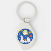 Mid Herbst Festival Moon Rabbit Mooncake Osmanthus Schlüsselanhänger (Vorderseite)