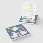 Mid Herbst Festival Moon Rabbit Mooncake Osmanthus Steinuntersetzer (Seitenansicht)