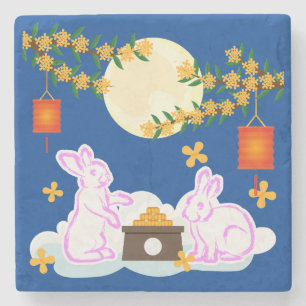 Mid Herbst Festival Moon Rabbit Mooncake Osmanthus Steinuntersetzer