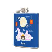 Mid Herbst Festival Moon Rabbit Mooncake Wolken Flachmann (Links)