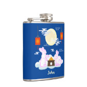 Mid Herbst Festival Moon Rabbit Mooncake Wolken Flachmann (Rechts)