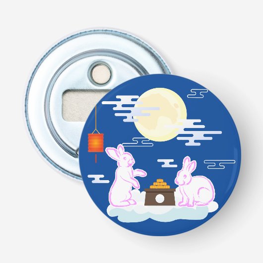 Mid Herbst Festival Moon Rabbit Mooncake Wolken Flaschenöffner (Vorderseite)